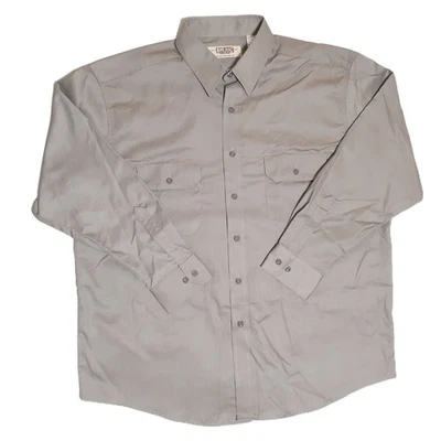 Shirt Big Mac Workwear XL Gray Men Long-Sleeve Pockets Button-Down Vintage - Image 1 of 4