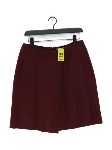 Acne Studios Gonna Midi Donna UK 12 Lana Marrone con Nylon Midi A Line