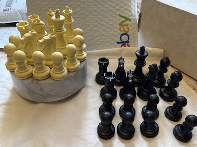 Vintage Ultimate Chess ACE-2100 3-3/4" King Extra Heavy Weighted 32 Pieces Only - Image 1 of 4