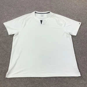 Camisa Rhone Para Hombres 2XL Blanca Cuello Muesca Manga Corta Rendimiento Atlético Raglán - Imagen 1 de 12