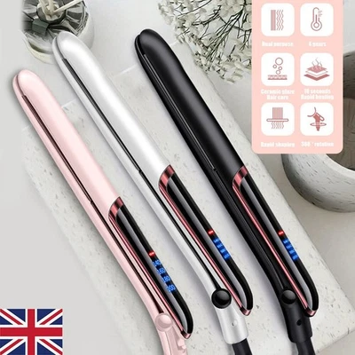 2in1 Hair Straightener Curler Salon Styling Nano Ceramic Flat Iron LCD Dispaly - Image 1 of 4