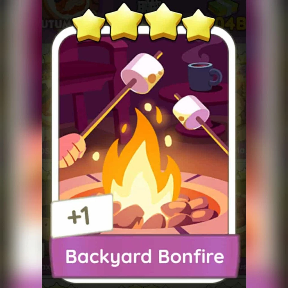 1 x Backyard Bonfire sticker (⭐⭐⭐⭐) set 12 - Mono_poly_ Go sticker (Fast send) - Image 1 of 1