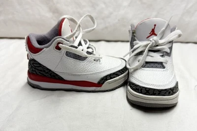 Nike Air Jordan 3 Retro 'Rojo Cardinal' Niño Tenis Zapatos DM0968-160/Talla 7C Foto 1 de 4