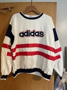 80er Adidas Logo Sweatshirt, Herren XL Vintage Folie - Bild 1 von 10