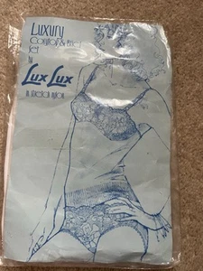 Chaleco Top Vintage Lux Blanco Sin Mangas Gigi Encaje Busto 85-95 cm Nylon (CA2) - Imagen 1 de 6