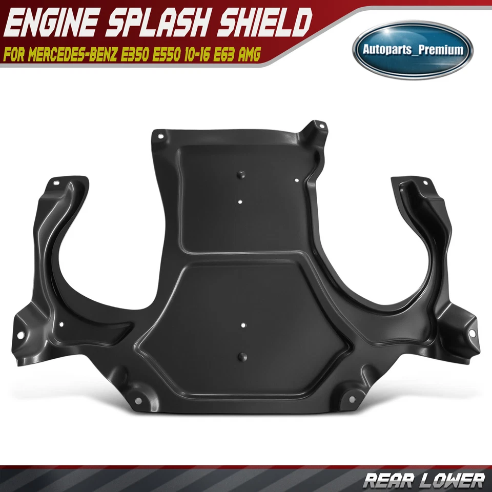 Protector contra salpicaduras de motor inferior trasero para Mercedes-Benz E350 E550 2010-2016 E63 AMG Foto 1 de 4