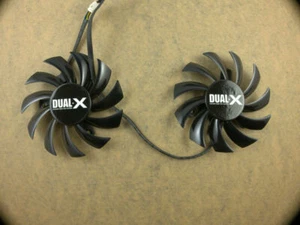 Pair Fans Cooler Fan For Sapphire Radeon HD6950 HD7790 HD7850 FD7010H12S 75mm - Photo 1/3
