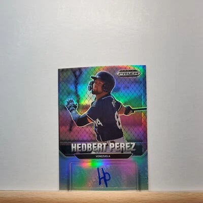 2022 Prizm Draft Picks Baseball Hedbert Perez Autograph SILVER Prizm # AU-HP - Image 1 of 2