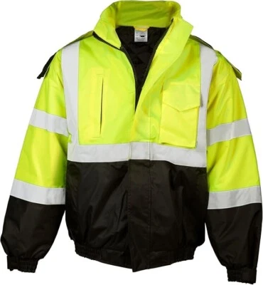 Kishigo Unisex High Visibility Waterproof Reflective Bomber Jacket JS121 Size M - Image 1 of 4