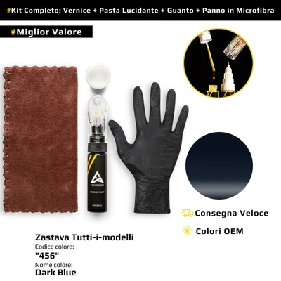 Vernice di ritocco per Zastava Tutti i modelli Kit 456 Dark Blue - Immagine 1 di 4