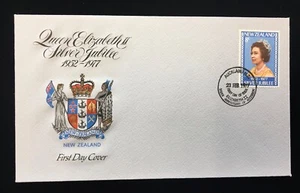 1952-1977 Queen Elizabeth II Silver Jubilee First Day Cover Stamp - New Zealand - Bild 1 von 2