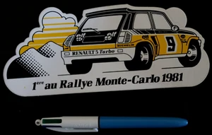 Autocollant / Sticker - R5 Turbo 1er Rallye de Monte-Carlo 1981 - Ragnotti - Picture 1 of 1