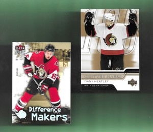 BOTH CARDS! DANY HEATLEY-OTTAWA SENATORS Ultra DIFFERENCE MAKERS/CENTURY MARKS
