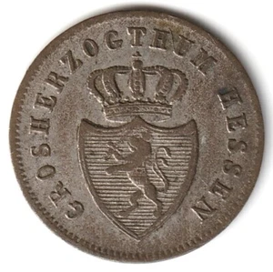 1836 German States Hesse-Darmstadt Kreuzer Silver Small Nice Free Shipping - Picture 1 of 2