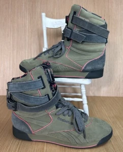 Reebok Freestyle High AK x Alicia Keys Verde 5411 Hi Zapatos Botas Mujer’s Talla 7 - Imagen 1 de 12