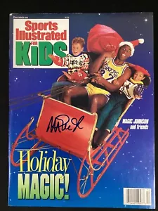 Magic Johnson Signed Sports Illustrated For Kids 12/1989 No Label Laker Auto BAS - Picture 1 of 8
