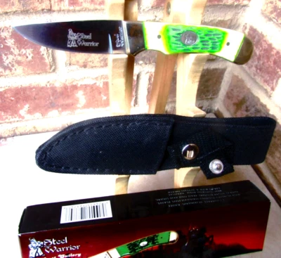 Steel Warrior by Frost Cutlery Fixed Blade Knife with Nylon Black Sheath NIB - Image 1 of 4