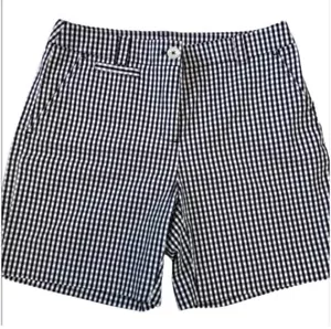 JONES NEW YORK SIGNATURE COTTON STRETCH BLACK/WHITE CHECK BERMUDA WOMENS SZ 14 - Picture 1 of 7