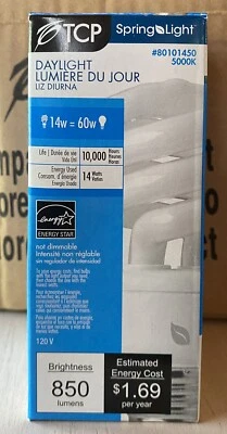 TCP 14w CFL 50k Daylight Bulbs - 12 Pack - Image 1 of 2