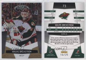 2010-11 Certified Platinum Gold /25 Niklas Backstrom #73
