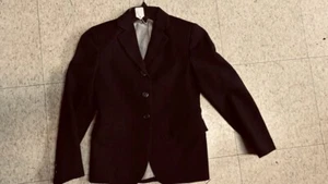 Elite COMPETITION Hunt COAT *Youth 12R VGC NAVY Pinstripe - Picture 1 of 5