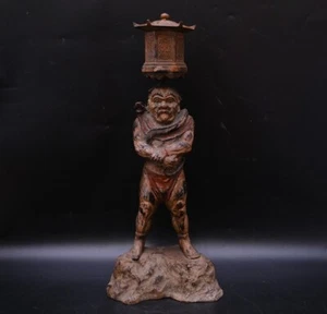 1028a Vintage 龍燈鬼立像/Ryutokiryuz Buddhistische Statue Bronze Shōwa Periode - Bild 1 von 24
