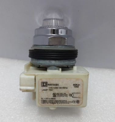 Lumière Pilote SQUARE D 9001KM1 110-120V 50-60Hz Lampe 755* Ser.H - Photo 1/4