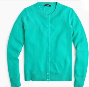 J. Crew Cotton "Jackie" Cardigan in Kelly Green - Medium - NEW WITH TAGS