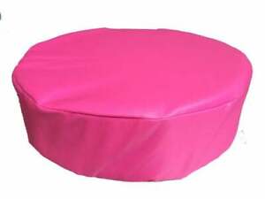 Round Cushion foam bar stool chair 4"x13.5" Pink Champ Faux leather vinyl 