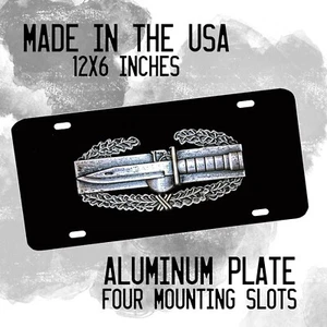 Army Combat Action Award Black Gray Aluminum Sign License Plate - Picture 1 of 6