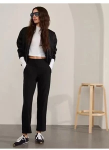 Pantalón ATHLETA Brooklyn Forrado tiro medio 6 | Negro #467191 NUEVO - Imagen 1 de 6