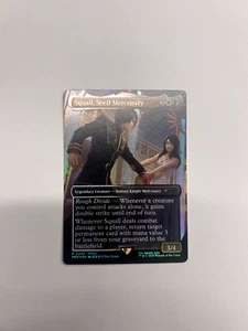 SQUALL SEED MERCENARY - FINAL FANTASY MTG Promo WPN FULL ART FOIL NM IN HAND - Picture 1 of 2