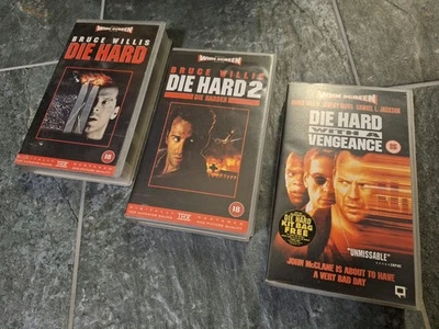 Die Hard Trilogy Widescreen Bundle UK PAL VHS THX  Bruce Willis - Image 1 of 4