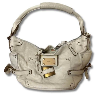Bolso de Mano Chloe Paddington Cuero Off White Candado Grande Bolso de Mano De Colección NNAe57 Foto 1 de 4