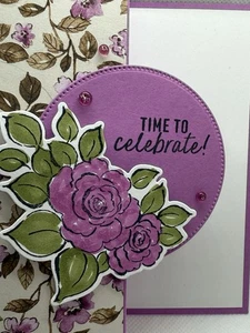 Stampin Up Handmade Birthday Greeting Card With Envelope - Picture 1 of 3