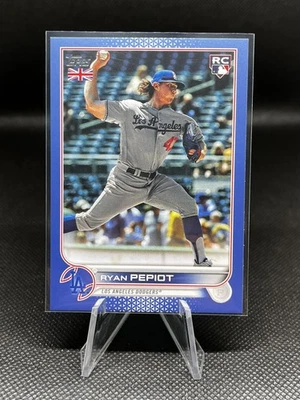 Ryan Pepiot 2022 Topps Baseball UK Edition RC #213 Blue SP /75 Dodgers - Image 1 of 2