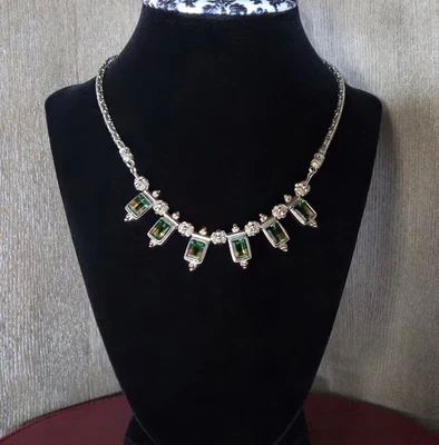 Samuel Benham BJC 925 Sterling Silver 18k Gold Bi-color Tourmaline 16" Necklace - Image 1 of 4