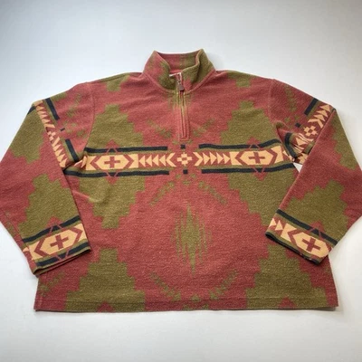Sudadera Orvis Aztec Southwest Pull Over Para Hombre Talla XL 1/4 Cremallera Suroeste Foto 1 de 4