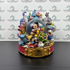 Globo de Nieve Musical Disney Store Maravilloso Mundo de Personajes Disney 1998 Raro - Imagen 1 de 6