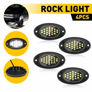 4 cápsulas luces LED de roca para Jeep todoterreno barco camión UTV ATV debajo de la carrocería lámpara blanca - Imagen 1 de 11
