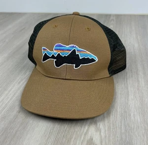 Gorra Patagonia Fitz Roy Trucha Camionero Snapback Tostado Lona Verde Malla - Imagen 1 de 8