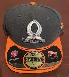 Gorra ajustada New Era 59Fifty NFL Pro Bowl 6 3/8 gris/naranja en el campo nueva de Lote Antiguo - Imagen 1 de 3