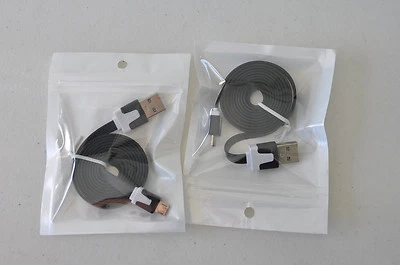 2X 3ft FLAT NOODLE micro usb data charge charger Cable for GALAXY S S3 S4 S6 S7+ - Image 1 of 3