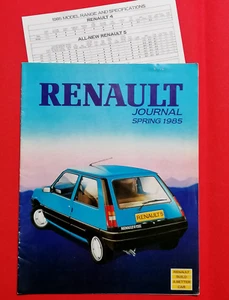 RENAULT JOURNAL Primavera 1985 Folleto y especificaciones - Nuevas furgonetas R5, R9 R11 R18 Fuego R25 - Imagen 1 de 11