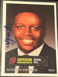 MYRON BELL 1994 SUPERIOR ROOKIES AUTO SP /6000 - Picture 1 of 1
