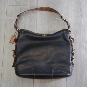 Coach Chelsea Handbag Black Pebble Leather Shoulder Satchel Hobo Purse 10959 - Picture 1 of 17