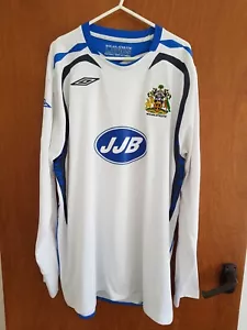 Wigan Athletic Away Shirt 2007. XL Original Umbro. White Adults Long Sleeved Top - Picture 1 of 11