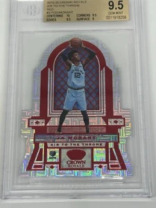 2019-20 Crown Royale Ja Morant Fox Heir To The Throne Rookie /49 Graded BGS 9.5 - Picture 1 of 2
