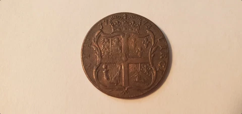 1773 Virginia Half Penny US Colonial Copper Electrotype Coin Cover