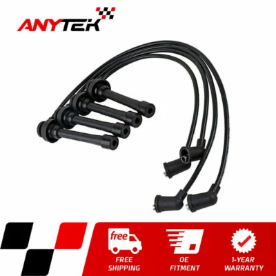 Spark Plug Wire Set for 1992-1994 Dodge Colt 1.8L 1993-97 1998 Mitsubishi Galant - Image 1 of 4